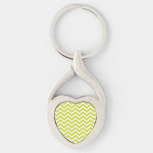 Chaveiro Limão e Design Chevron branco