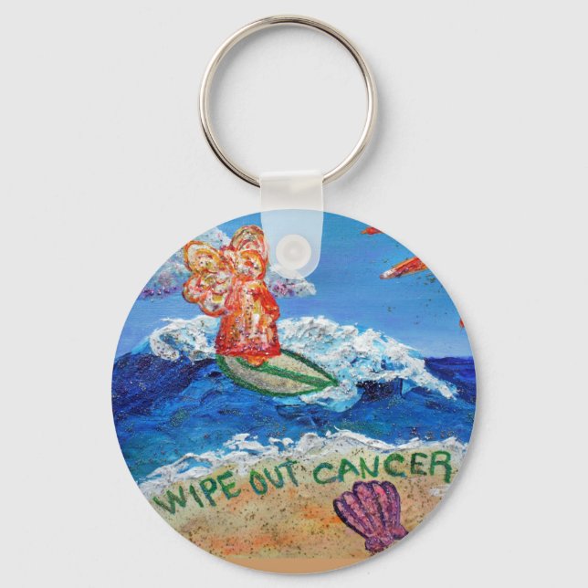 Chaveiro Limpar Cancer Anjo (Frente)
