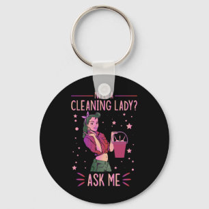 Chaveiro Limpeza Lady Housekeeper Cleaner Gra
