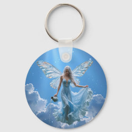Chaveiro Linda Fada de Aquário nas Nuvens