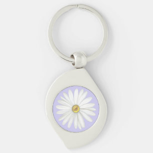 Chaveiro Linda Flor de Margarida em Periwinkle Claro