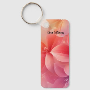 Chaveiro Linda Flor Rosa Romântica