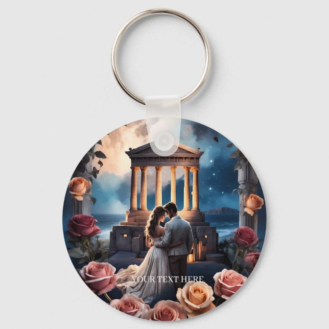 Chaveiro Linda noiva e noiva ao lado do mar (Frente)