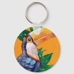Chaveiro Linda pintura de pássaro tucano
