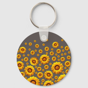 Chaveiro Lindas flores amarelas nas cinzas  