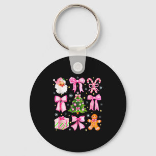 Chaveiro Lindo Arco Coquete Rosa Árvore de Natal Papai Noel