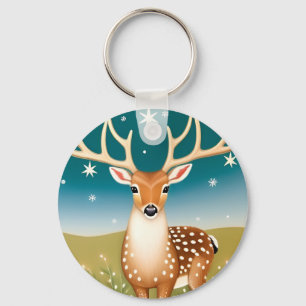 Chaveiro Lindo cervo de Natal