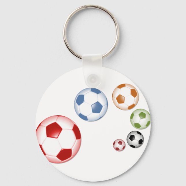 Chaveiro Lindo conjunto de bolas de futebol (Frente)