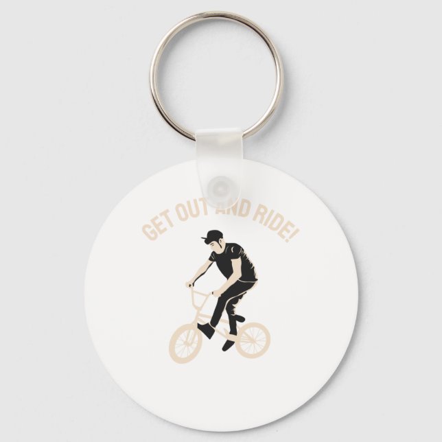 Chaveiro Lindo Design de Ciclista - Saia e Pedale! (Frente)