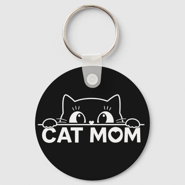 Chaveiro Lindo design simples para mulheres amantes de gato (Frente)