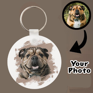 Chaveiro Lindo e Única Bulldog ou Sua Foto Grunge Mãe de Ca