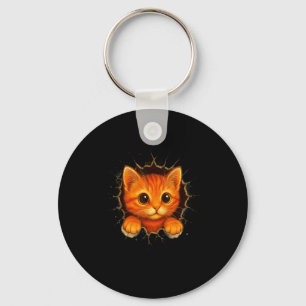 Chaveiro Lindo Gatinho Laranja Faz Racha na Parede da Canec