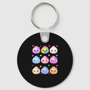 Chaveiro Lindo kawaii pastel arco-íris anime bolo de aniver