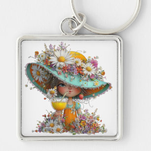 CHAVEIRO LINDO VERÃO CAPRICHOSO COM PEQUENAS FLORES