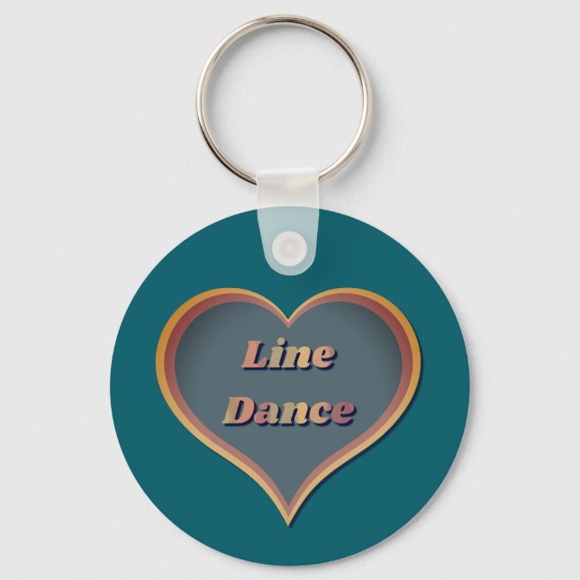 Chaveiro Line dance Love Heart (Frente)