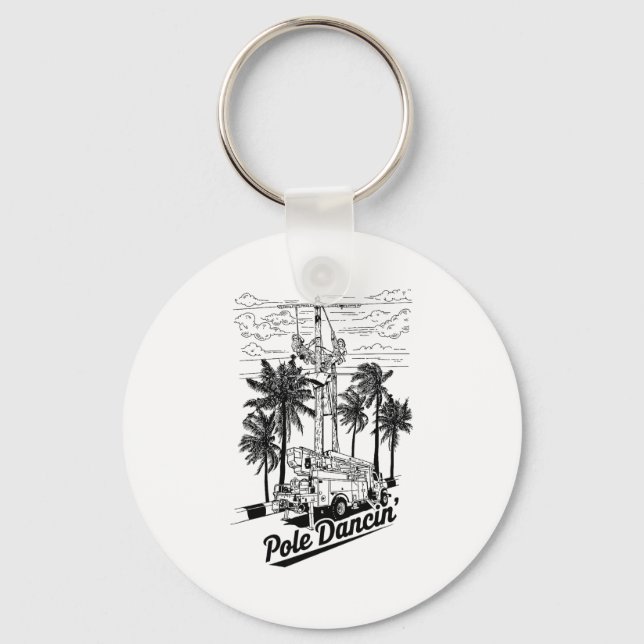 Chaveiro Lineman Le Dancin' Electrician Gift For Men Husban (Frente)