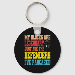Chaveiro Lineman Legendário Pancake Bloqueia Futebol Engraç