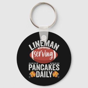 Chaveiro Lineman Servindo Pancakes Daily Funny Football Gif