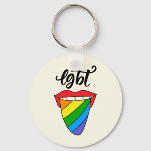 Chaveiro Língua arco-íris LGBT