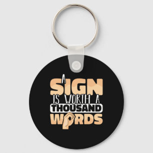 Chaveiro Linguagem De Sinais Um Sinal Vale Mil Palavras