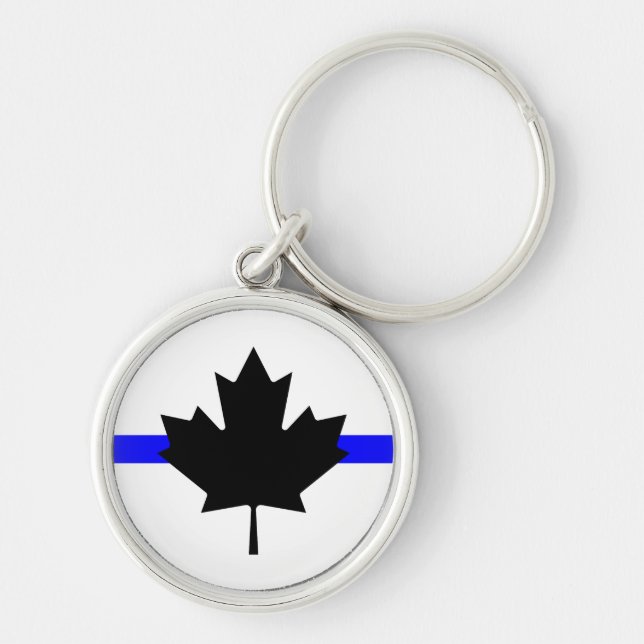 Chaveiro Linha azul fina - Versão do Canadá (Frente)