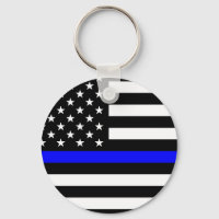 Linha Azul Thin - Policial - Bandeira Americana