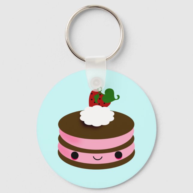 Chaveiro Linha de Bolo Tabu Japão - Rosa (Frente)