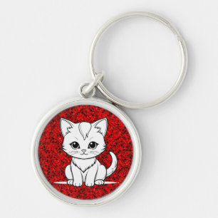 Chaveiro Linha de Gatinhos Gatinhos Estilizados Design-5231