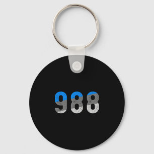Chaveiro linha de prevenção 988 conscientização sobre saúde