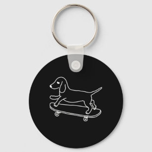Chaveiro Linha de skate de Dachshund Chiweenie Wiener Dog 