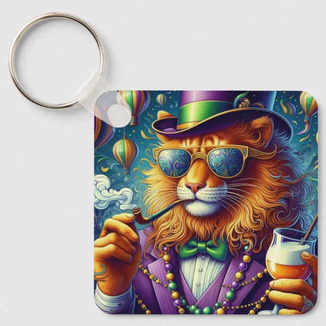 Chaveiro Lion/Louisiana Mardi Gras (Frente)