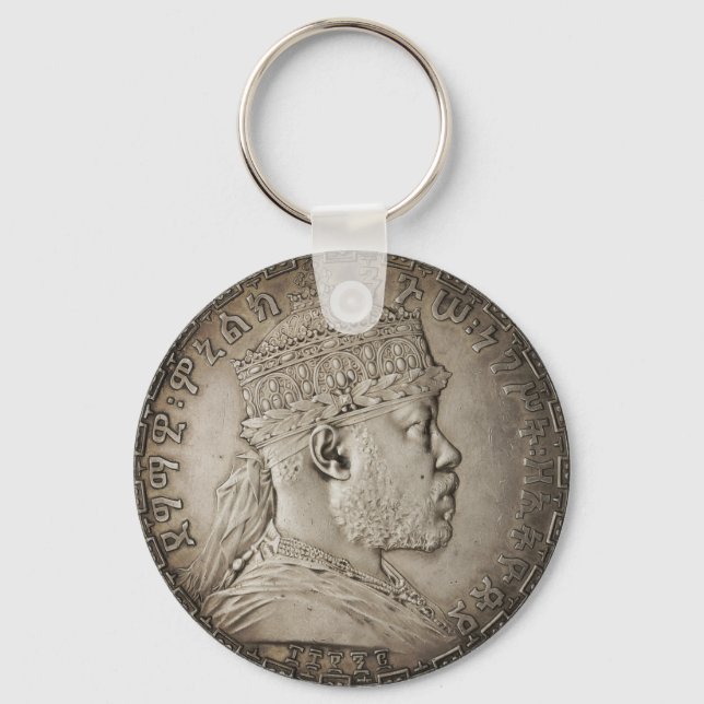 Chaveiro Lion of Judah Jah Army Menelik II Rasta Roots (Frente)