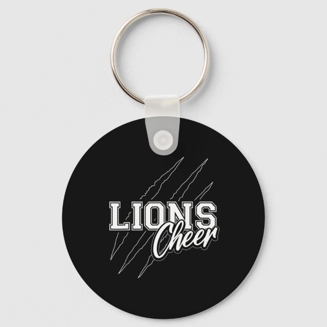 Chaveiro Lions Cheer De volta ao espírito da equipe de líde (Frente)