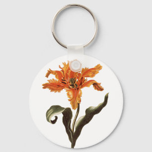 Chaveiro Lírio Laranja Chique Antigo em Flor, Flores do Jar