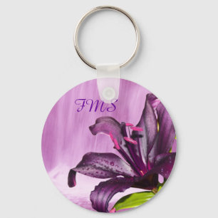 Chaveiro Lírio roxo com cachoeira