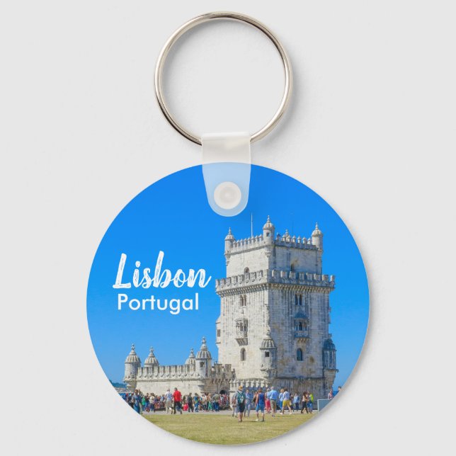 Chaveiro Lisboa em Portugal Belem Tower Souvenir (Frente)