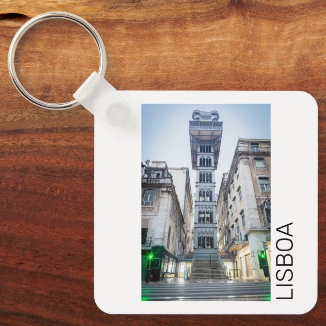 Chaveiro Lisboa Portugal Retro Elevador Feriado Souvenir (Frente)