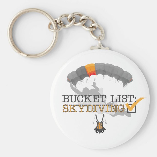 Chaveiro Lista de baldes: Skydiving (Frente)