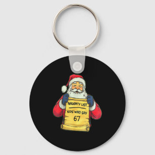 Chaveiro Lista de travessos do Papai Noel engraçado criança