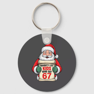 Chaveiro Lista de travessos engraçada de Natal Papai Noel C