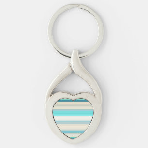 Chaveiro Listras brancas aqua fofas