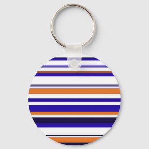 Chaveiro Listras de laranja azul-acastanhada
