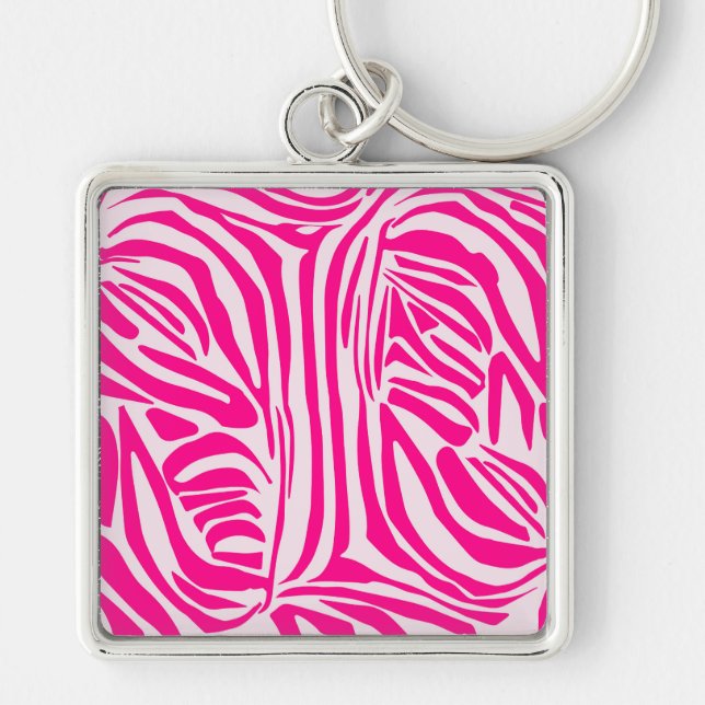 Chaveiro Listras de zebra rosa (Frente)