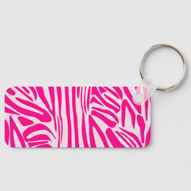 Chaveiro Listras de zebra rosa (Frente)