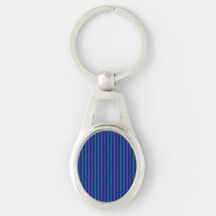 Chaveiro Listras Verticais Azul Verde Roxo