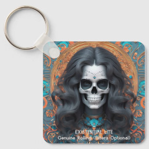 Chaveiro LITE EXISTENCIAL Memento Mori Femme Crânio