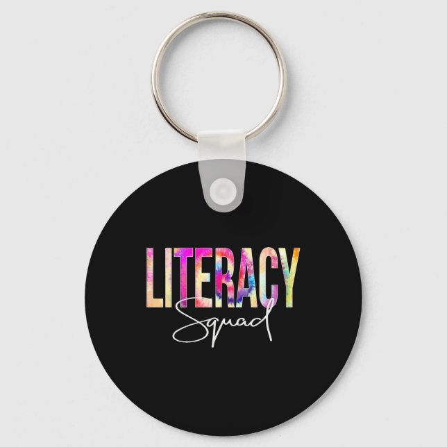 Chaveiro Literacy Squad Tie Dye Ck To School Women Apprecia (Frente)