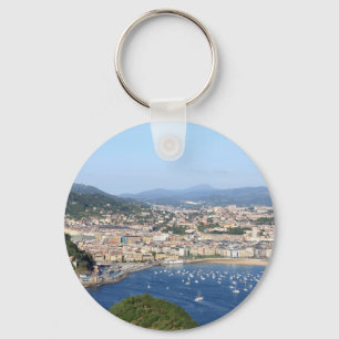 Chaveiro Litoral cénico bonito de San Sebastian
