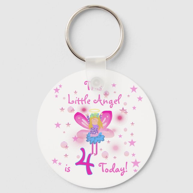 Chaveiro Little Angel 4th Birthday T-shirts e presentes (Frente)