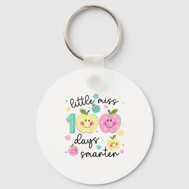 Chaveiro Little Miss 100 Days Smarter Kids Girls 100th Day  (Frente)